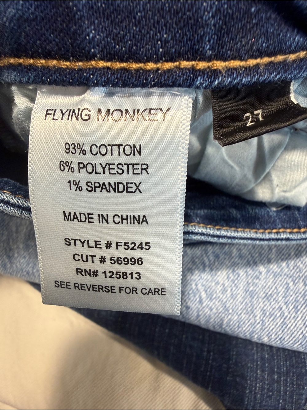 Flying Monkey Ingenuity High Rise Crop Flare Jeans 27 - Picture 12 of 12